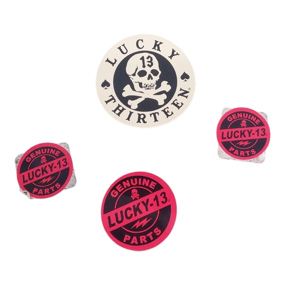 4 Lucky 13 Stickers. - Picture 1 of 1